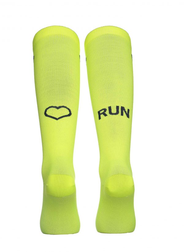 Calze lunghe linea I LOVE RUN col. Giallo/Blu
