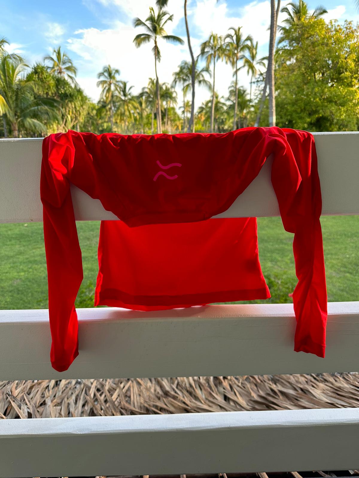 Maglia manica lunga linea ROSSO FIAMMA - immagine 8