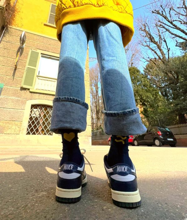 Calze corte linea CUORE col. Blu - immagine 4