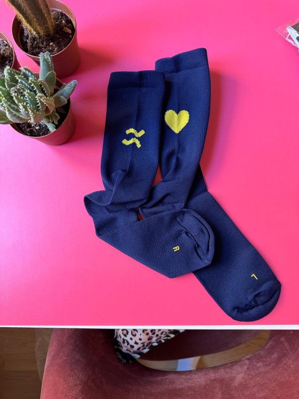 Calze corte linea CUORE col. Blu - immagine 2