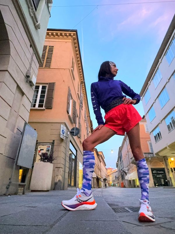 Calze lunghe linea CAMOUFLAGE col. Viola - immagine 3