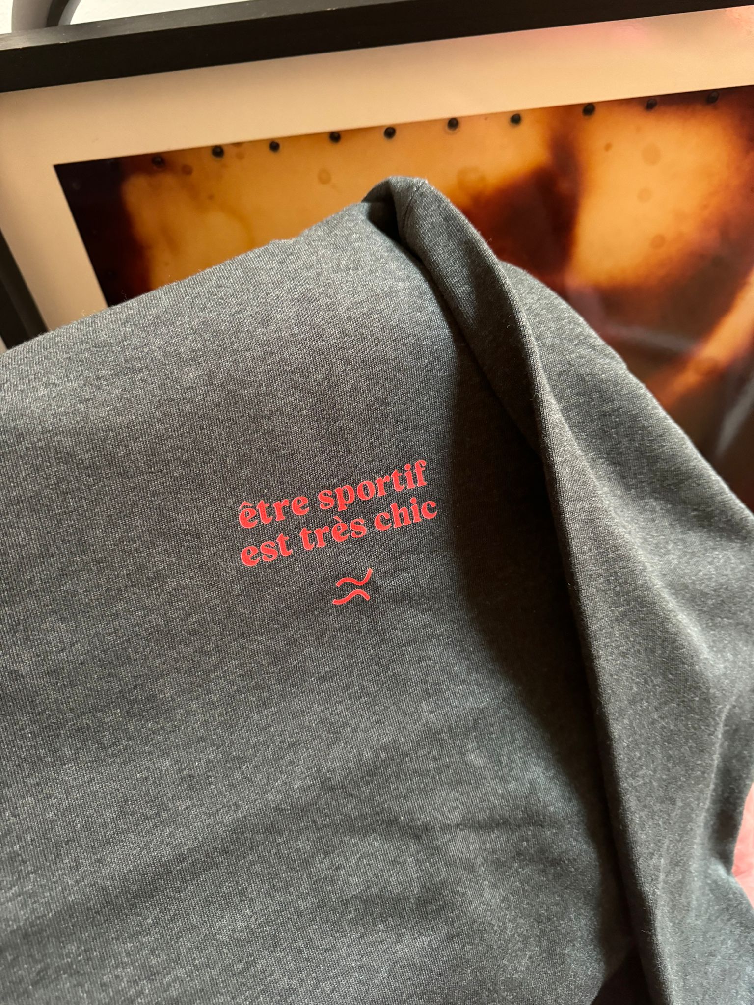 Felpa linea "ÊTRE SPORTIF EST TRÈS CHIC" col. Grigio - immagine 8