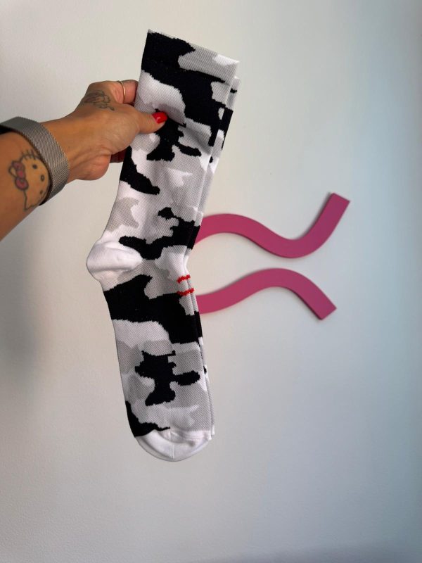 Calze corte linea Camouflage col. Black/white - immagine 2