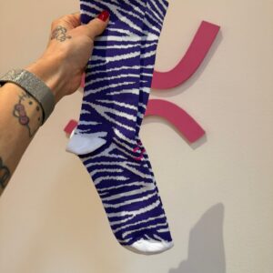 Calze corte linea Zebrata Col. Viola