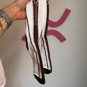 Calze corte bianco/moka